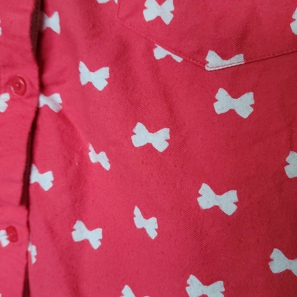 Kate Spade Hydrangea Night Shirt Button Front Womens Pink Sz M pajama - Picture 7 of 11